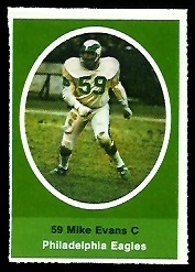 1972 Sunoco Stamps      484     Mike Evans DP C